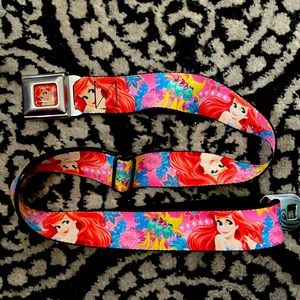 Buckle down seat belt style belt. The little mermaid